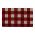 Design Imports 18 x 30 in. Red & White Buffalo Check Doormat CAMZ11335